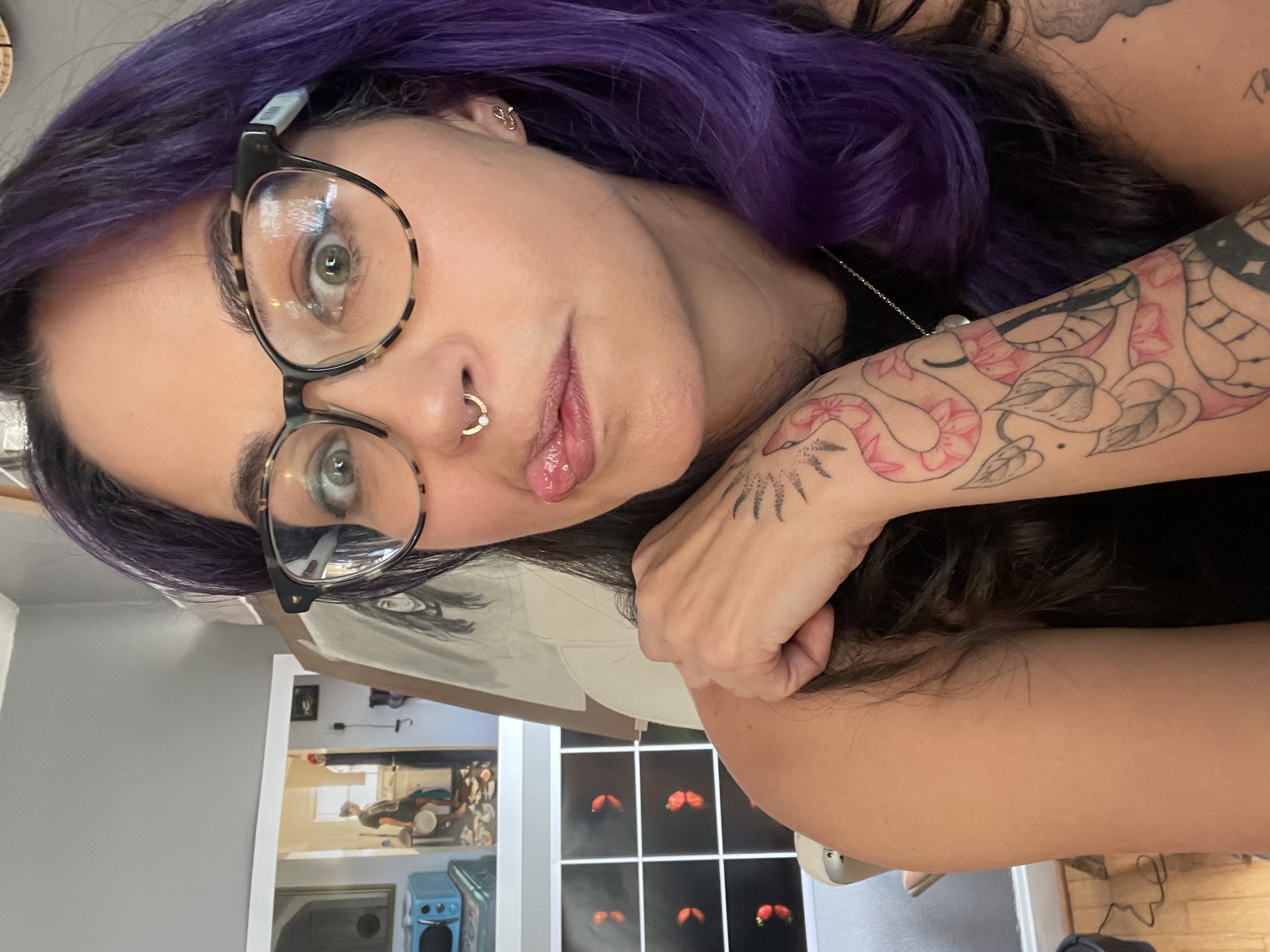 I'm a goofball, that is my artwork in the background